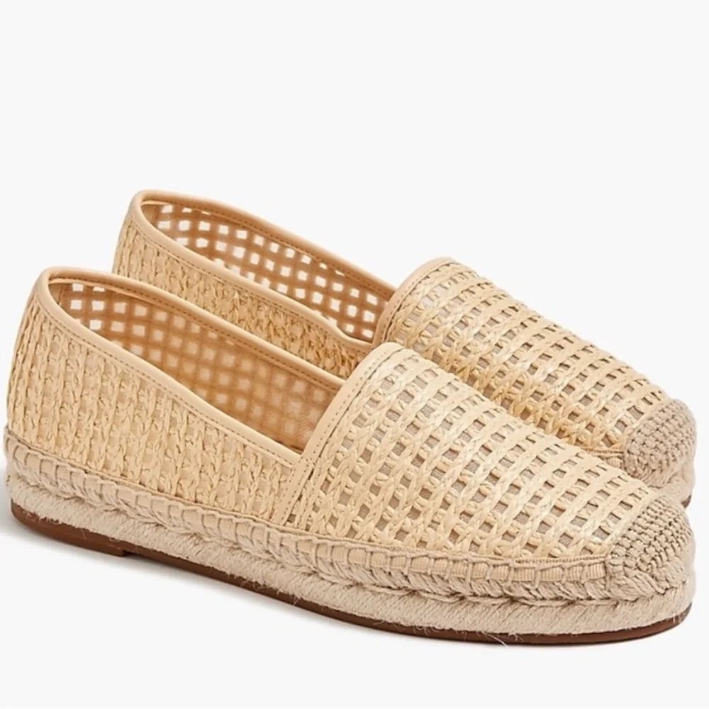 J. Crew Raffia Espadrille Flats